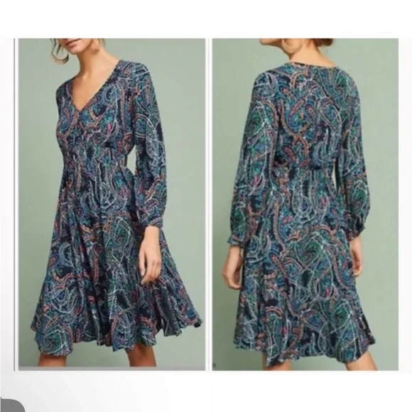 Maeve | Dresses | Empire Waist Dress Maeve For Anthropologie Paisley  Pattern